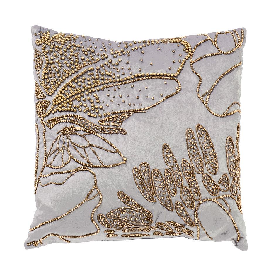 Подушка Пионы серая 70SW-32900