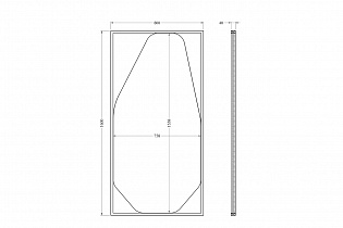 Зеркало напольное Гарда KFG206