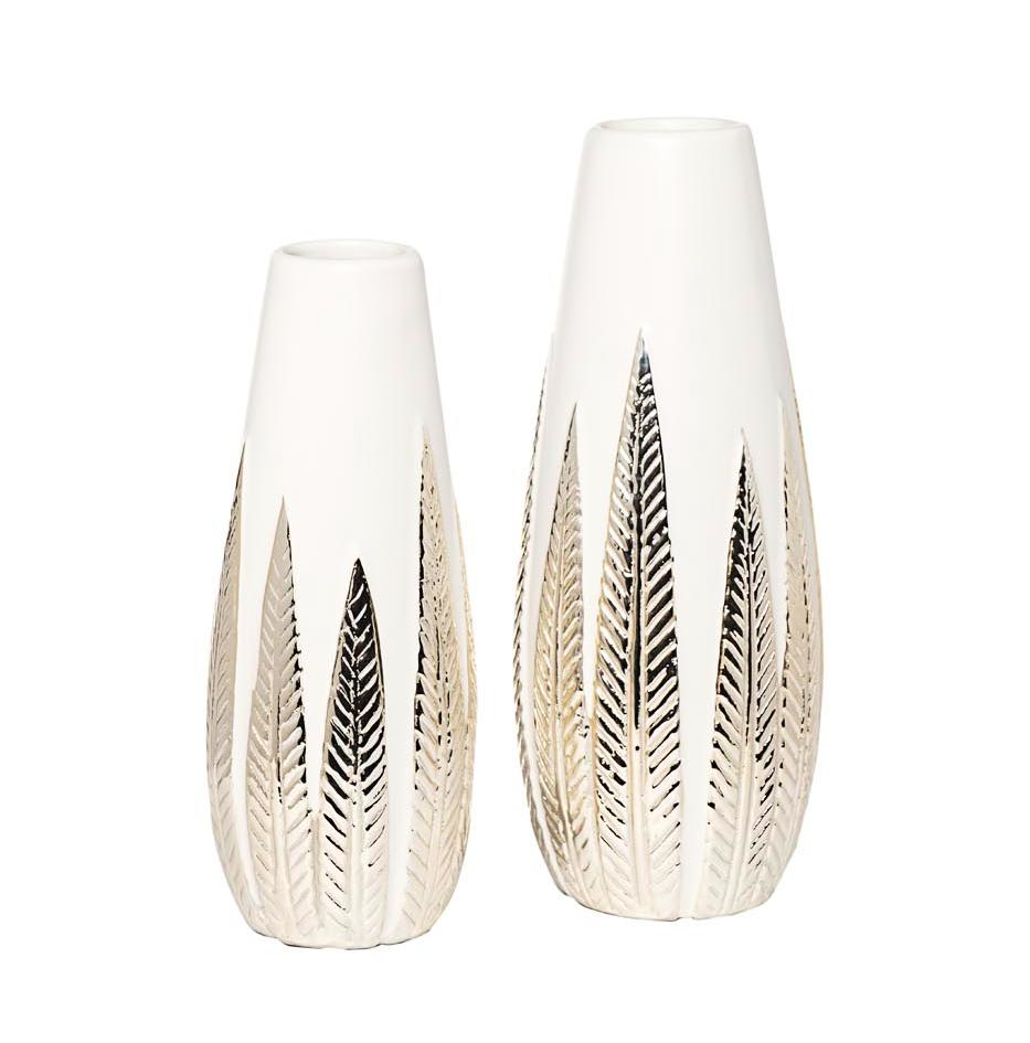 Ваза белая с декором 18H2840S-19