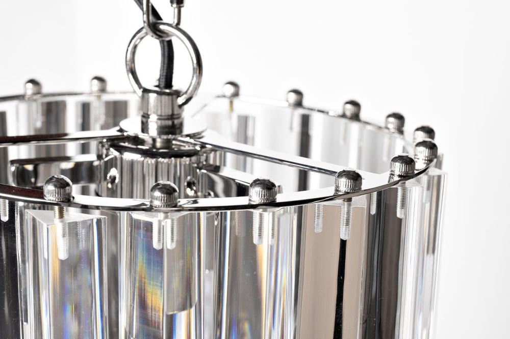 Люстра потолочная, хром, акрил  d.25*h.48см