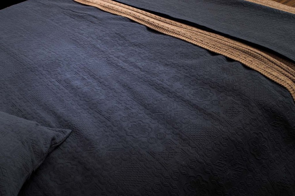 Покрывало полуторное 150х210 тёмно-синее natalie 16amr-natalie pk1.dbl